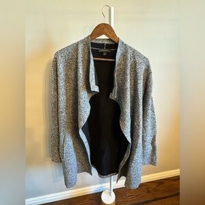 Ann Taylor Grey Cascading Cardigan